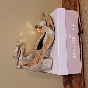 Rose Gold Ankle Strap Shoes
